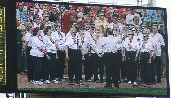 Circle Singers performing at Great American Ballpark